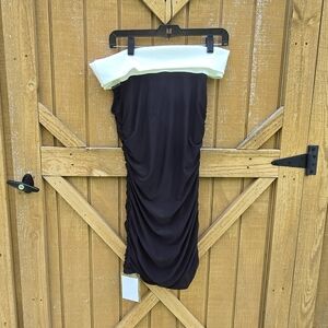 *NWT Gigi Ruched Off The Shoulder Mini Dress Size Small